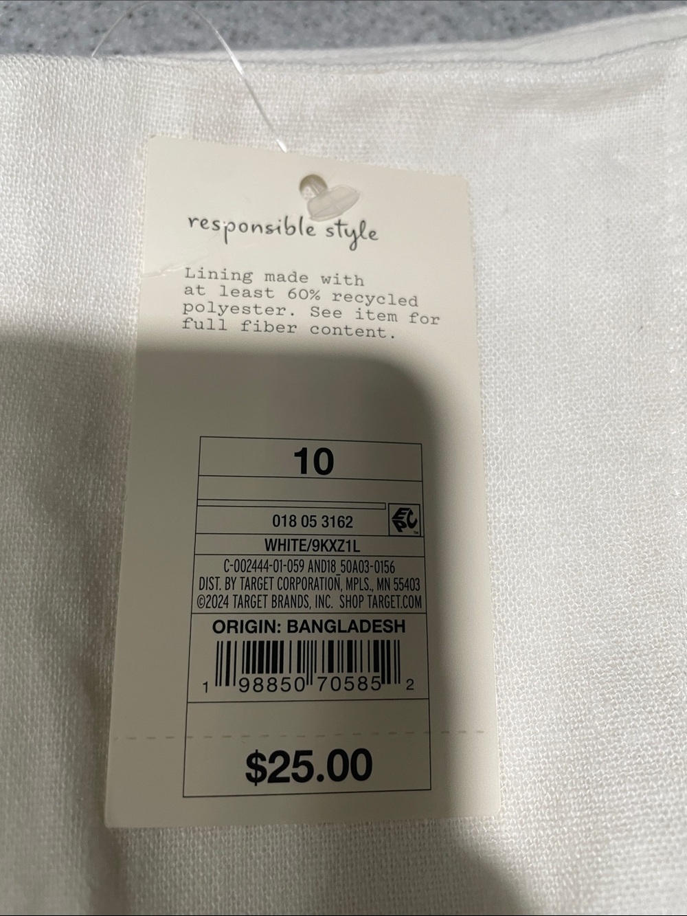 New day linen skort size 10